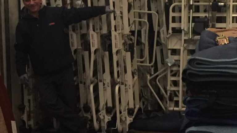 Beds for Congo loaded on moving truck